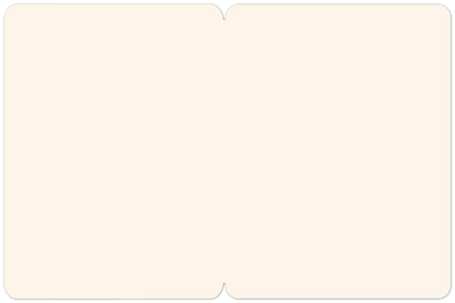 Inside of a blank cream-colored greeting card, ready for a personalized message.
