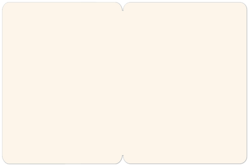 Inside of a blank, cream-colored greeting card, ready for a personalized message for Easter or Spring.