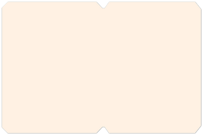 Blank cream-colored greeting card back with subtle corner cutouts, ready for a personalized message inside a kraft envelope.