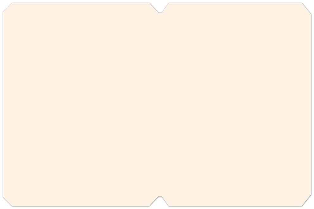 Blank interior of a premium cream greeting card with black corner mounts, offering ample space for a personalized message for any special occasion.