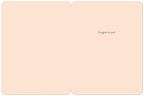 Inside view of a simple, light cream-colored graduation greeting card with the message 'Congrats to you!' printed in brown text on the right panel, leaving ample space for a personal, handwritten message.