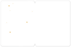 Inside of a blank white graduation greeting card, with minimal gold star accents, offering ample space for a personalized, heartfelt message.