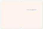 Inside view of a cream-colored Father's Day greeting card, showing a clean, spacious area with the message 'YOU'RE THE GRRREATEST!' written in blue text on the top right corner, perfect for a personalized message.