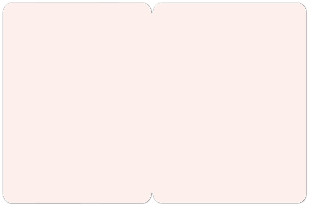 Blank light pink interior of a friendship greeting card, ready for a personalized message.