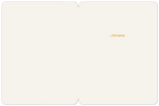 Inside of a minimalist encouragement greeting card with the simple gold text '...PROMISE.' on a light cream background, complementing the front message.