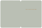 Inside view of a cute Halloween greeting card for kids, displaying the festive message 'HAVE A WICKED GOOD TIME!' in orange text on a light gray background.