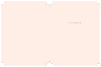 Inside view of a beautiful peach birthday card with rounded edges, displaying 'WITH LOVE' in elegant gold script, offering ample space for a personalized message.