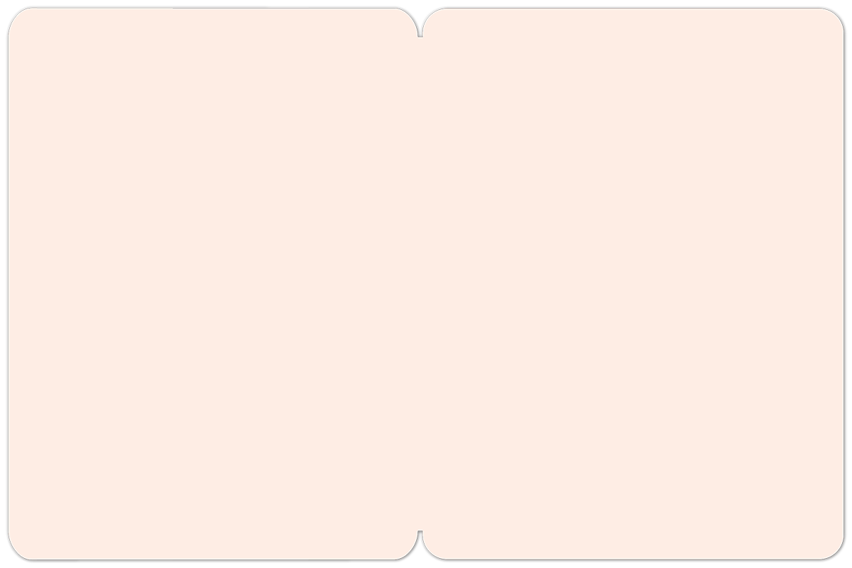The blank inside of a pickleball-themed greeting card, showing a light peach-colored interior for a personalized message.