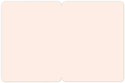 The blank inside of a pickleball-themed greeting card, showing a light peach-colored interior for a personalized message.