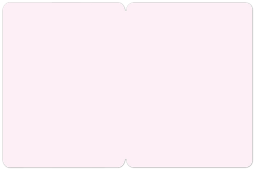 The blank inside of a light pink greeting card, offering space for a personalized message to a friend.