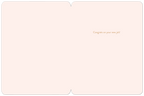 Inside of a new job greeting card showing the message 'Congrats on your new job!' in a stylish script on a light background, leaving space for a personal message.