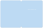 Interior of a light blue Father's Day greeting card with 'HAPPY FATHER'S DAY' printed in elegant white text on the right side.