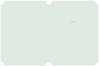 Interior view of a simple thank you card, displaying minimalist golden text 'YOU.' against a pale green background, leaving ample space for a personalized message.
