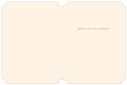 Interior of a sophisticated holiday card displaying 'BRING ON THE SPARKLE!' in gold lettering on a smooth cream background, ready for personal messages.