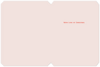 Inside of a warm holiday greeting card, showing a blank space for a personal message and small red text 'WITH LOVE AT CHRISTMAS'.