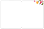 Blank inside of a premium white greeting card, with a delicate floral and butterfly accent in the top right corner, ready for a personalized handwritten message.