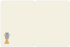 Inside of a blank greeting card, offering ample space for a personalized message, with a small gold trophy adorned with a blue ribbon in the bottom left corner, complementing the celebratory theme.