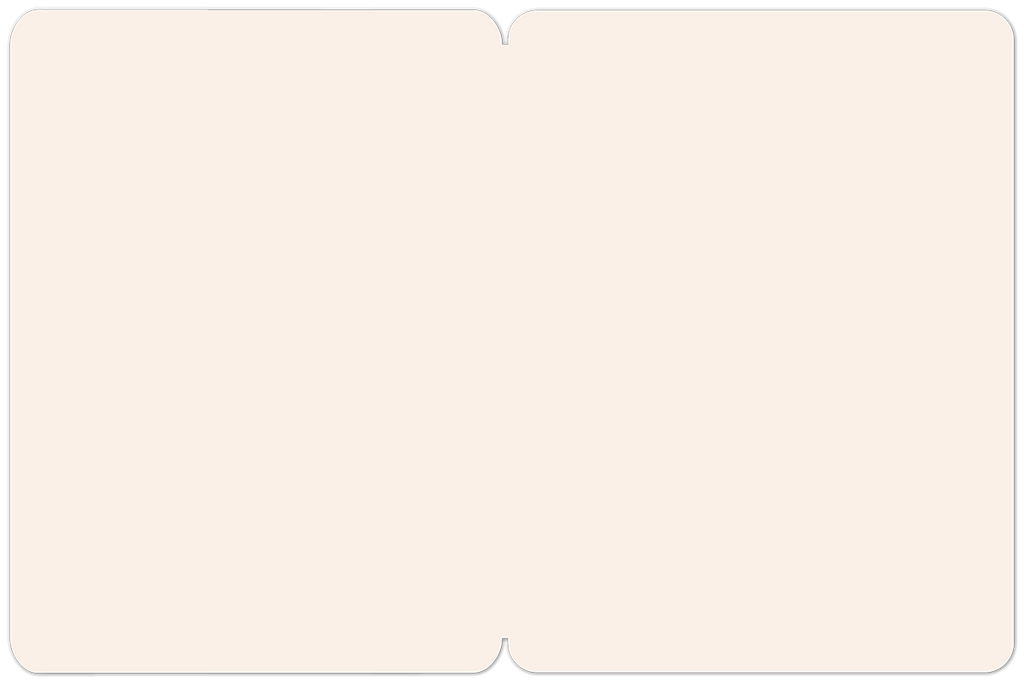 Blank light beige inside of a greeting card, with rounded corners and a thin black border, providing ample space for a personal handwritten message.