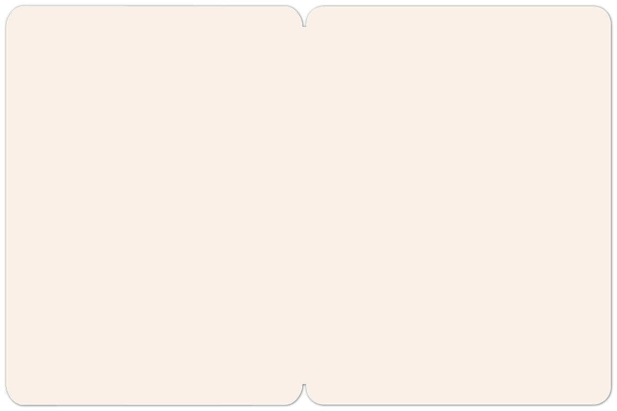 Blank light beige inside of a greeting card, with rounded corners and a thin black border, providing ample space for a personal handwritten message.
