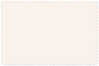 A blank, plain cream-colored greeting card with scalloped edges and a subtle border, showing the empty back or inside design.