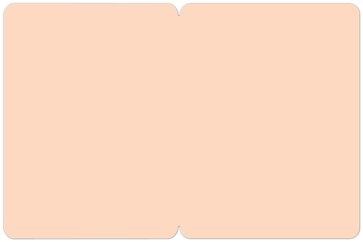 Blank interior of a pastel peach greeting card, ready for a personalized message.