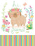 Sweet Puppy Surrounded by Flowers Friendship Card